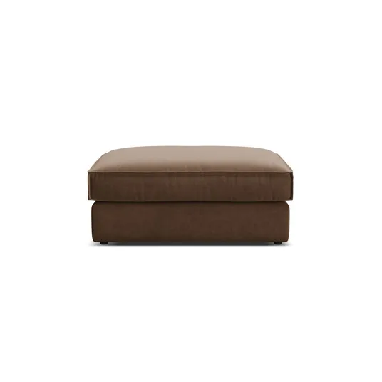 Velvet Pouf, "Pola", 1 Seat, 103x78x44, Chocolate