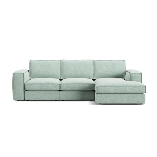 Modular Right Corner Sofa, "Pola", 3 Seats, 284x158x88, Mint