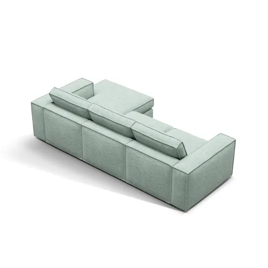 Modular Right Corner Sofa, "Pola", 3 Seats, 284x158x88, Mint