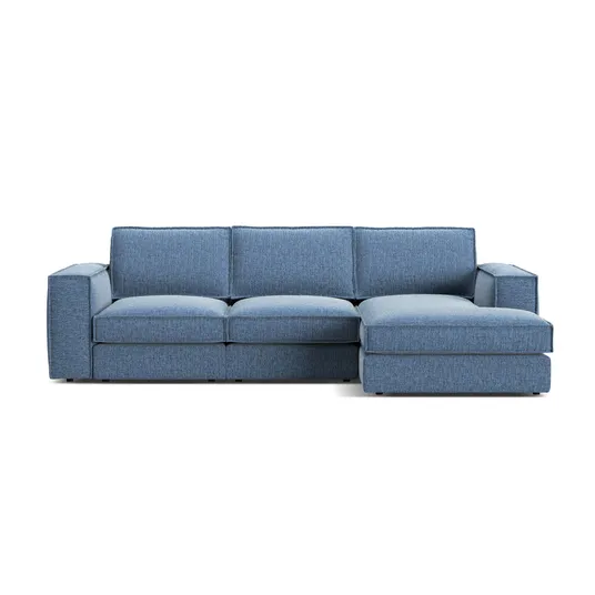 Modular Right Corner Sofa, "Pola", 3 Seats, 284x158x88, Dark Blue