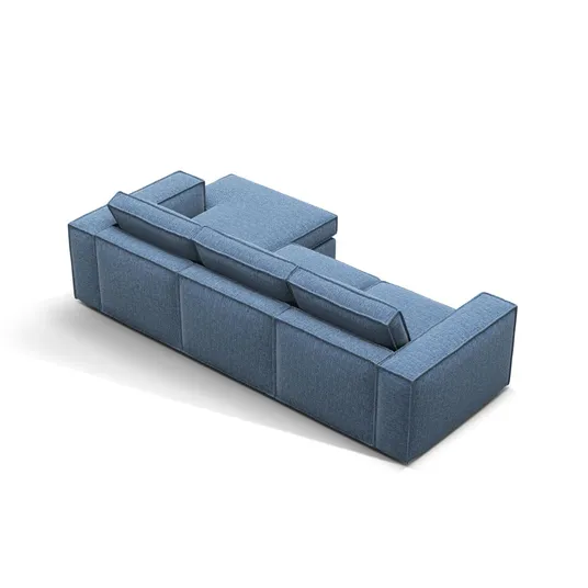 Modular Right Corner Sofa, "Pola", 3 Seats, 284x158x88, Dark Blue