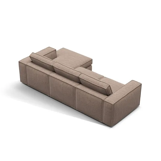 Modular Right Corner Sofa, "Pola", 3 Seats, 284x158x88, Light Brown