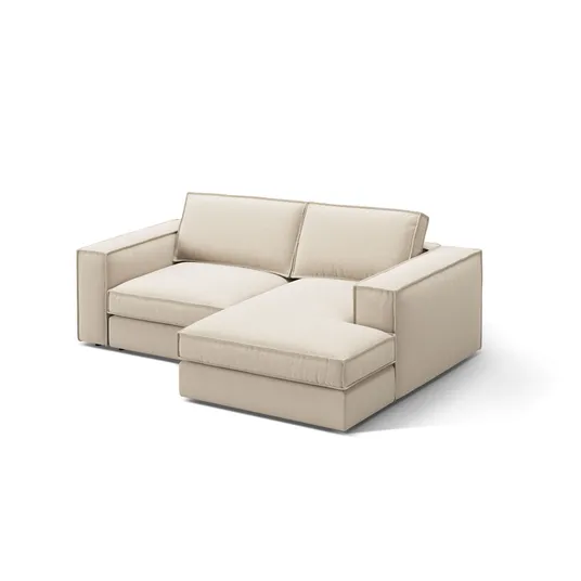 Modular Right Corner Sofa, "Pola", 2 Seats, 226x158x88, Beige