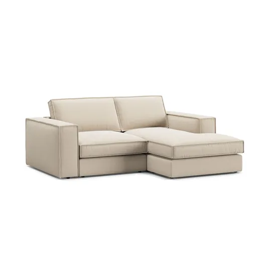 Modular Right Corner Sofa, "Pola", 2 Seats, 226x158x88, Beige