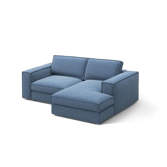Modular Right Corner Sofa, "Pola", 2 Seats, 226x158x88, Dark Blue