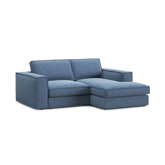 Modular Right Corner Sofa, "Pola", 2 Seats, 226x158x88, Dark Blue