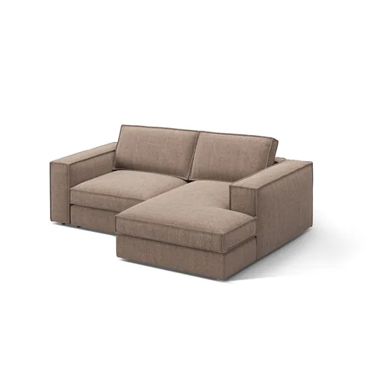Modular Right Corner Sofa, "Pola", 2 Seats, 226x158x88, Light Brown