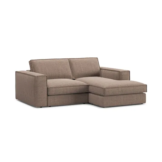 Modular Right Corner Sofa, "Pola", 2 Seats, 226x158x88, Light Brown