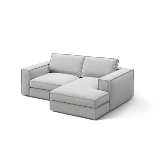 Modular Right Corner Sofa, "Pola", 2 Seats, 226x158x88, Light Grey