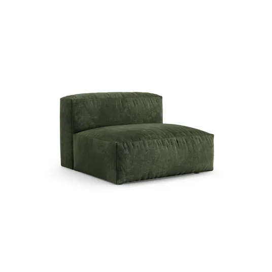 Velvet Modul Armless, "Martina", 1 Seat, 120x90x75, Green