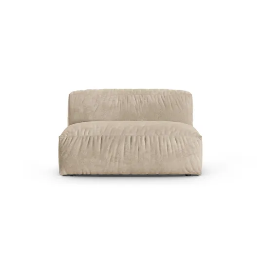 Velvet Modul Armless, "Martina", 1 Seat, 132x120x75, Light Beige