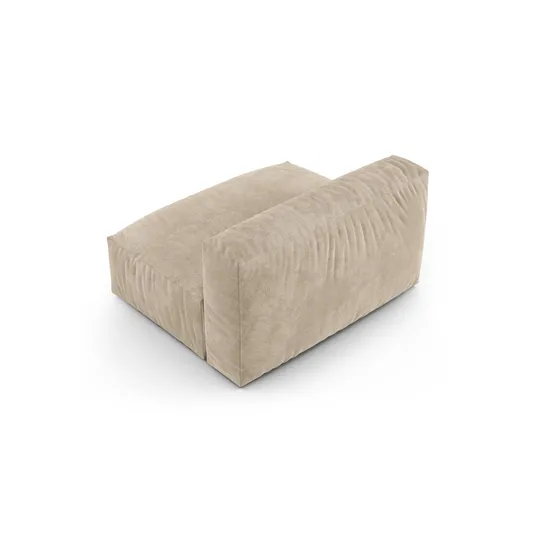 Velvet Modul Armless, "Martina", 1 Seat, 132x120x75, Light Beige
