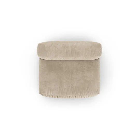 Velvet Modul Armless, "Martina", 1 Seat, 132x120x75, Light Beige