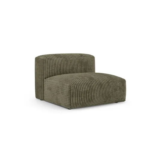 Modul Armless, "Martina", 1 Seat, 120x90x75, Moss Green