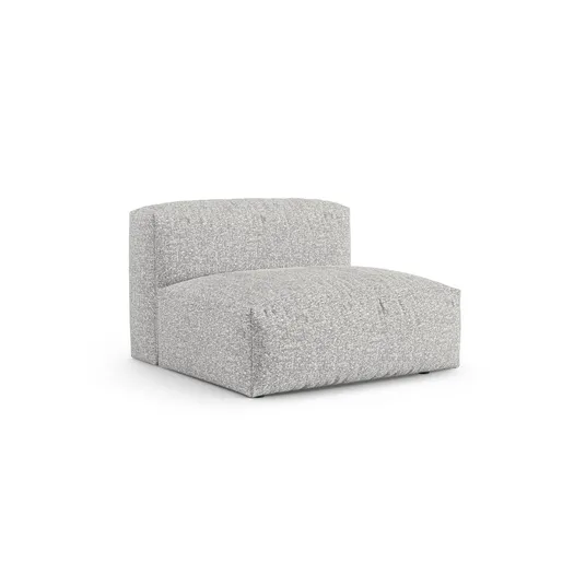 Boucle Modul Armless, "Martina", 1 Seat, 120x90x75, Silver