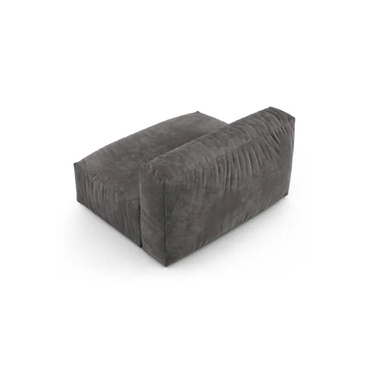 Velvet Modul Armless, "Martina", 1 Seat, 132x120x75, Grey