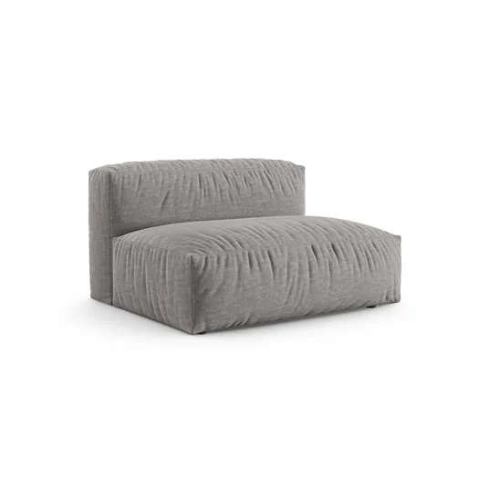 Modul Armless, "Martina", 1 Seat, 132x120x75, Light Grey