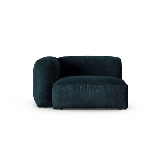 Velvet Modul Left, "Martina", 1 Seat, 120x120x75, Deep Petrol