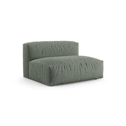 Modul Armless, "Martina", 1 Seat, 132x120x75, Moss Green