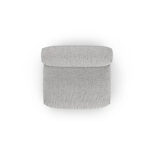Boucle Modul Armless, "Martina", 1 Seat, 132x120x75, Silver