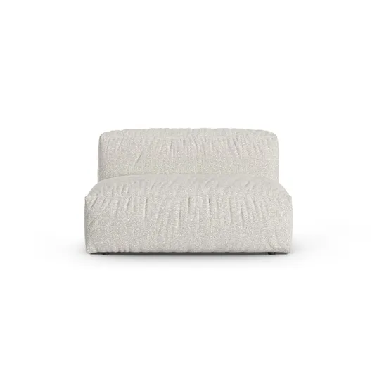 Boucle Modul Armless, "Martina", 1 Seat, 132x120x75, Grey Beige Melange