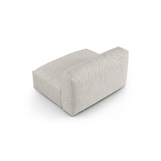 Boucle Modul Armless, "Martina", 1 Seat, 132x120x75, Grey Beige Melange