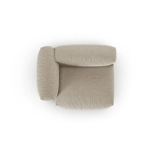 Modul Left, "Martina", 1 Seat, 120x120x75, Light Beige