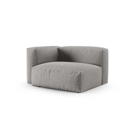 Modul Left, "Martina", 1 Seat, 120x120x75, Light Grey