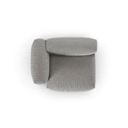 Modul Left, "Martina", 1 Seat, 120x120x75, Light Grey