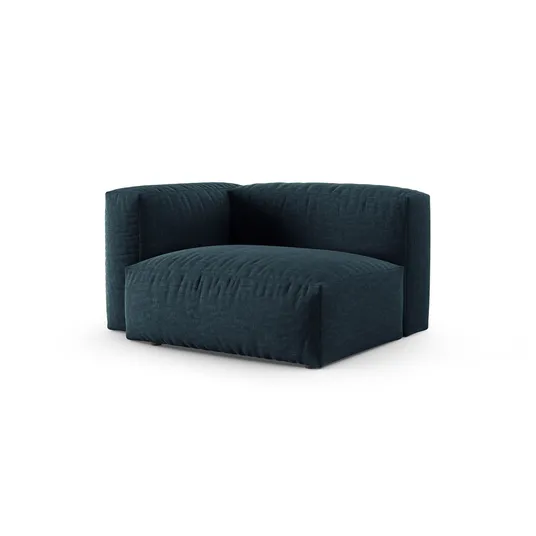 Modul Left, "Martina", 1 Seat, 120x120x75, Blue Jeans