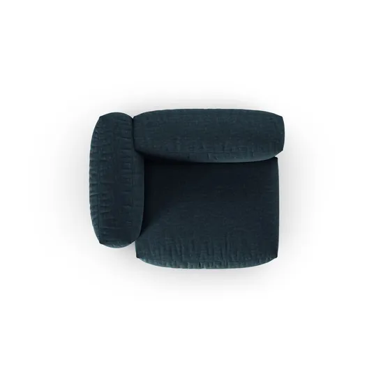 Modul Left, "Martina", 1 Seat, 120x120x75, Blue Jeans