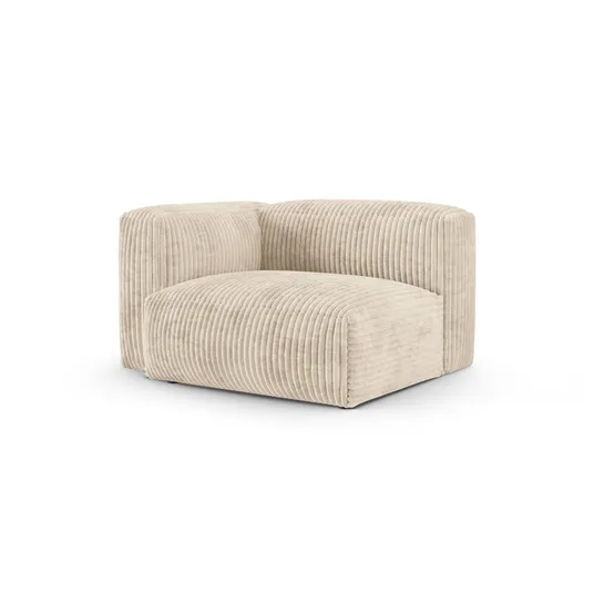 Modul Left, "Martina", 1 Seat, 120x120x75, Light Beige