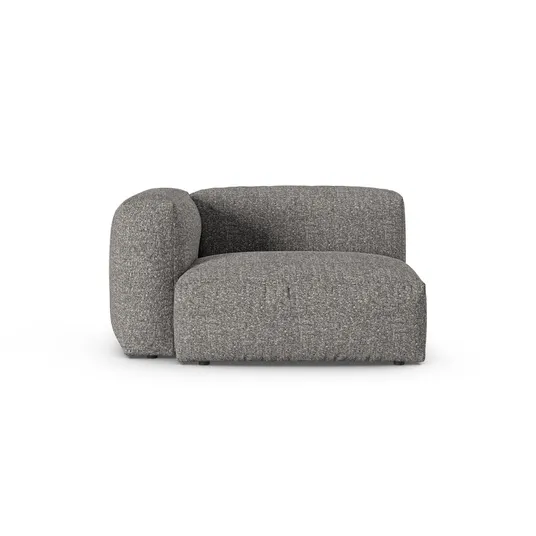 Boucle Modul Left, "Martina", 1 Seat, 120x120x75, Graphite