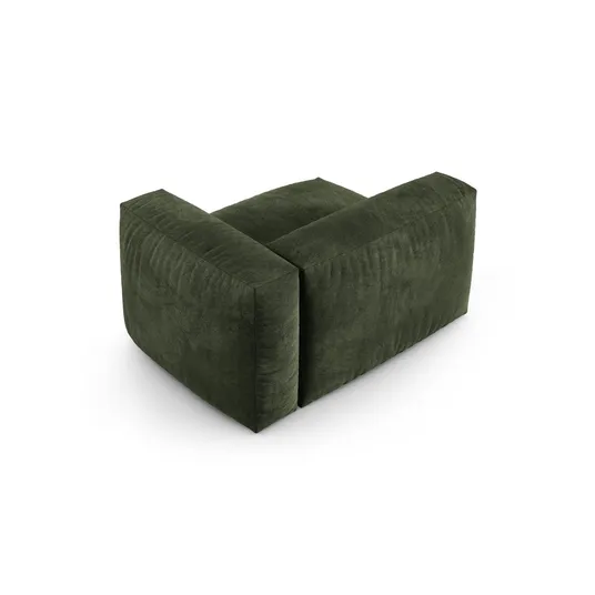 Velvet Modul Right, "Martina", 1 Seat, 120x120x75, Green
