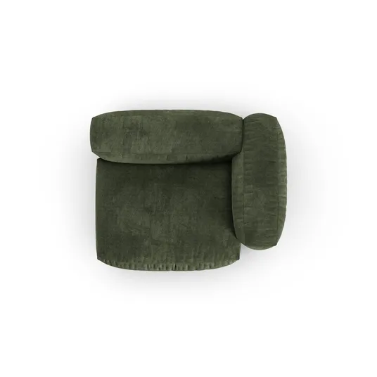 Velvet Modul Right, "Martina", 1 Seat, 120x120x75, Green