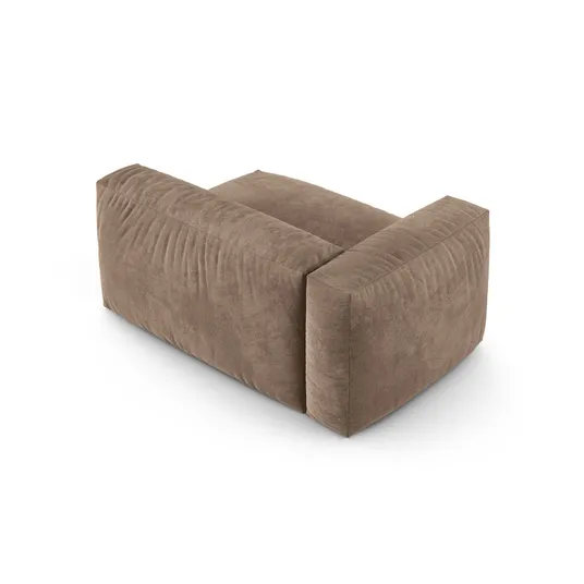 Velvet Modul Left, "Martina", 1 Seat, 160x120x75, Dark Beige
