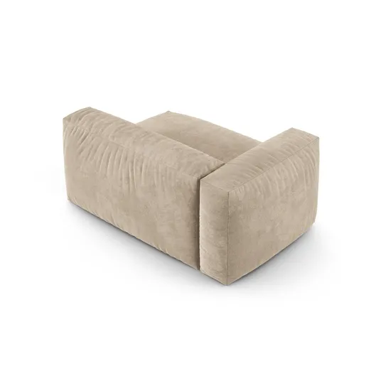 Velvet Modul Left, "Martina", 1 Seat, 160x120x75, Light Beige