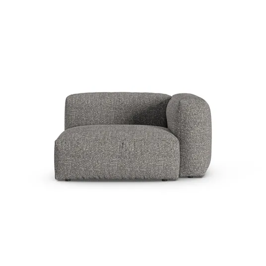 Boucle Modul Right, "Martina", 1 Seat, 120x120x75, Graphite