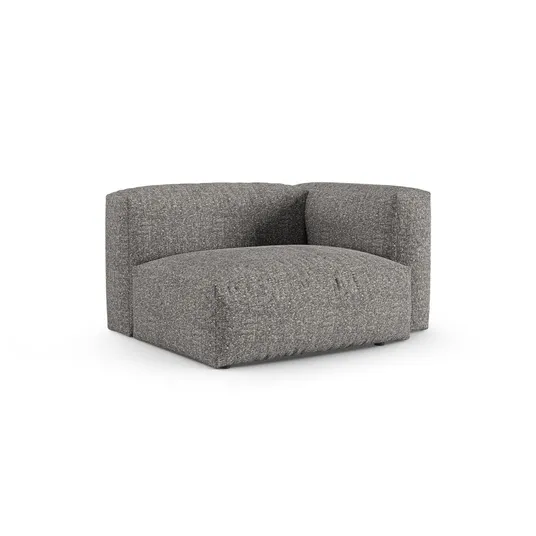 Boucle Modul Right, "Martina", 1 Seat, 120x120x75, Graphite