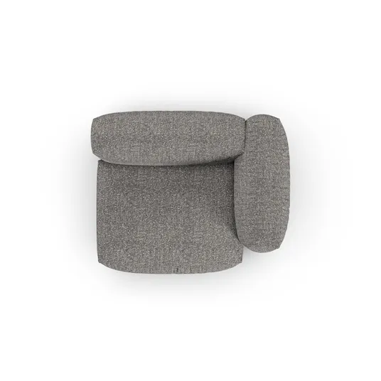 Boucle Modul Right, "Martina", 1 Seat, 120x120x75, Graphite