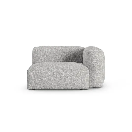 Boucle Modul Right, "Martina", 1 Seat, 120x120x75, Silver