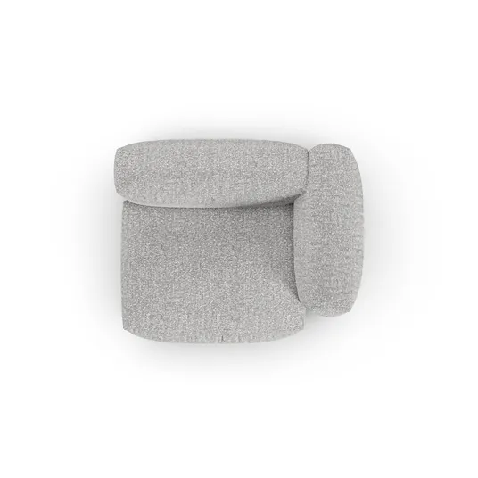 Boucle Modul Right, "Martina", 1 Seat, 120x120x75, Silver