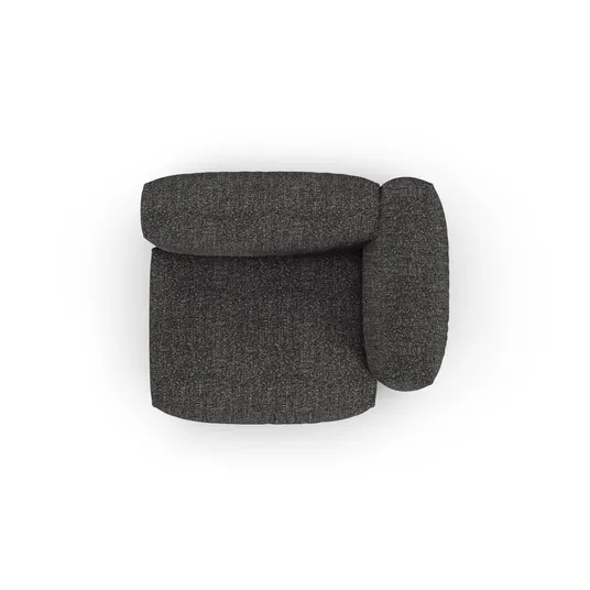 Boucle Modul Right, "Martina", 1 Seat, 120x120x75, Anthracite