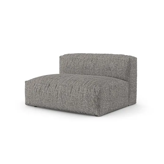 Boucle Modul Left, "Martina", 1 Seat, 160x120x75, Graphite