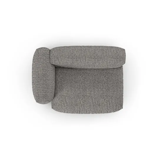 Boucle Modul Left, "Martina", 1 Seat, 160x120x75, Graphite