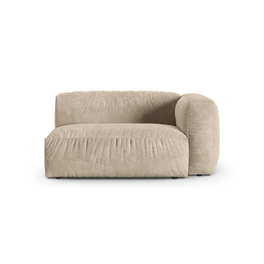 Velvet Modul Right, "Martina", 1 Seat, 160x120x75, Light Beige