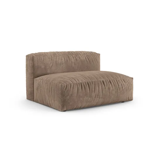 Velvet Modul Right, "Martina", 1 Seat, 160x120x75, Dark Beige