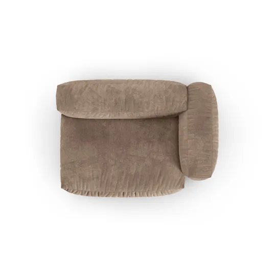 Velvet Modul Right, "Martina", 1 Seat, 160x120x75, Dark Beige