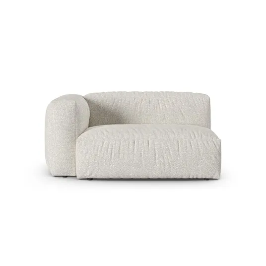 Boucle Modul Left, "Martina", 1 Seat, 160x120x75, Grey Beige Melange