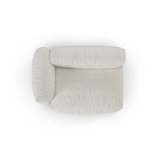 Boucle Modul Left, "Martina", 1 Seat, 160x120x75, Grey Beige Melange